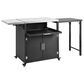 Hearth and Haven Patio Serving Cart in Matte Black, , large