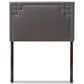 Baxton Studio Geneva Twin Upholstered Panel Headboard in Dark Grey, , large