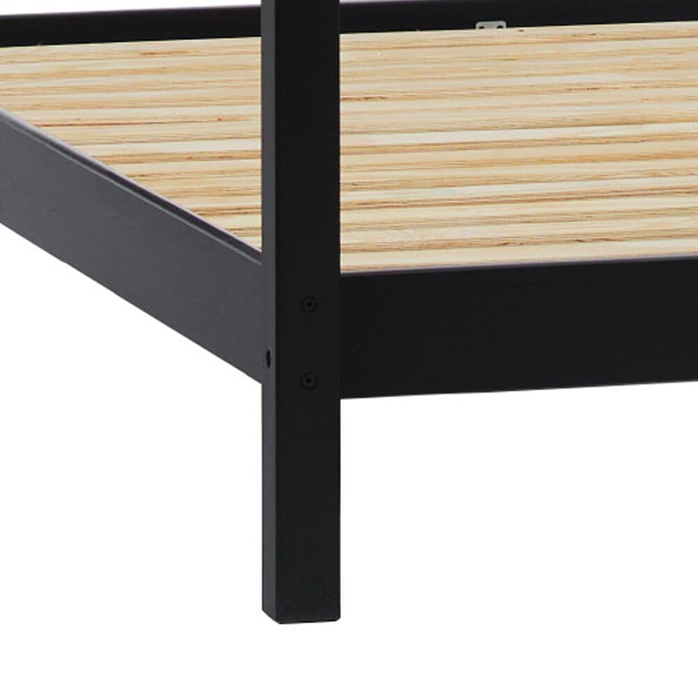 Walker Edison Isla Full Canopy Bed in Black, , large
