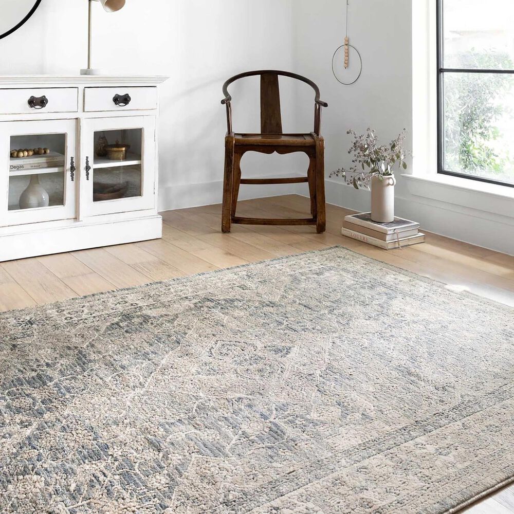 Loloi II Teagan TEA-04 5&#39;3&quot; x 7&#39;6&quot; Sky and Natural Area Rug, , large