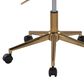 Lumisource Margarite Task Chair with Cream Faux Leather Cushion in Gold, , large