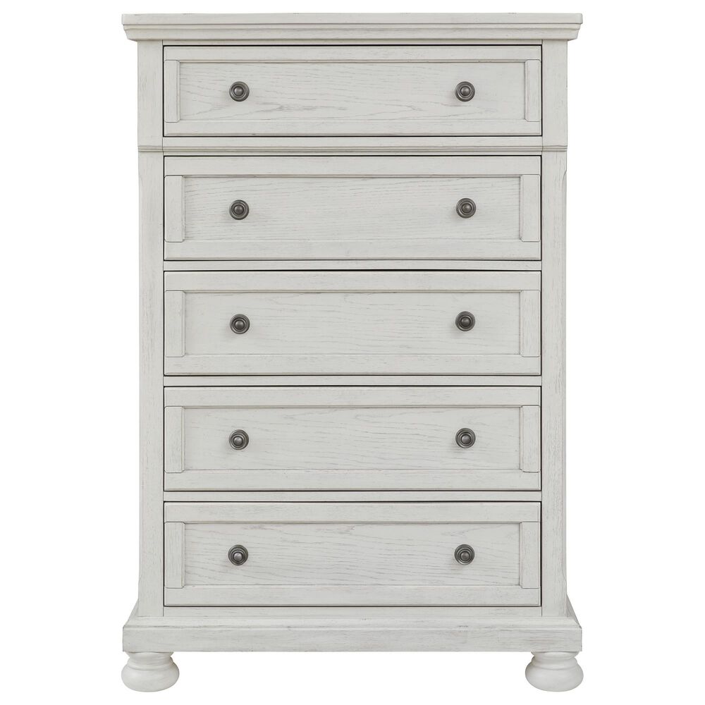 Ashley Robbinsdale 5-Piece King Storage Bedroom Set in Antique White, , large