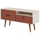 Manhattan Tribeca 53.94" TV Stand in Off White and Terra Pink, , large