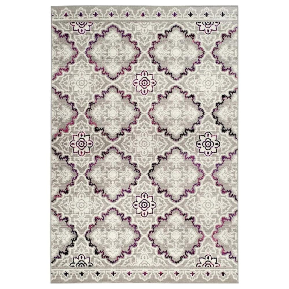 Safavieh Skyler SKY199P 4" x 6" Gray and Pink Area Rug, , large