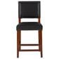 Linden Boulevard Brook Counter Stool with Black Upholstery in Cherry, , large