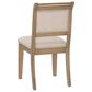 Linon Home Decor Emerson Side Chair with Beige Solid Upholstery in Natural, , large