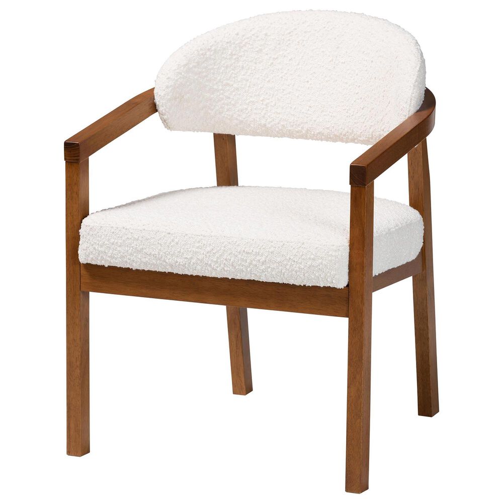 Baxton Studio Biana Arm Chair in Walnut Brown, , large