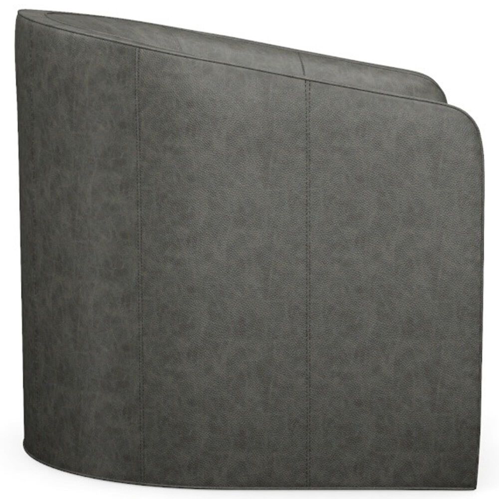 Lexington Home Brands Colton Leather Swivel Chair in Gray, , large