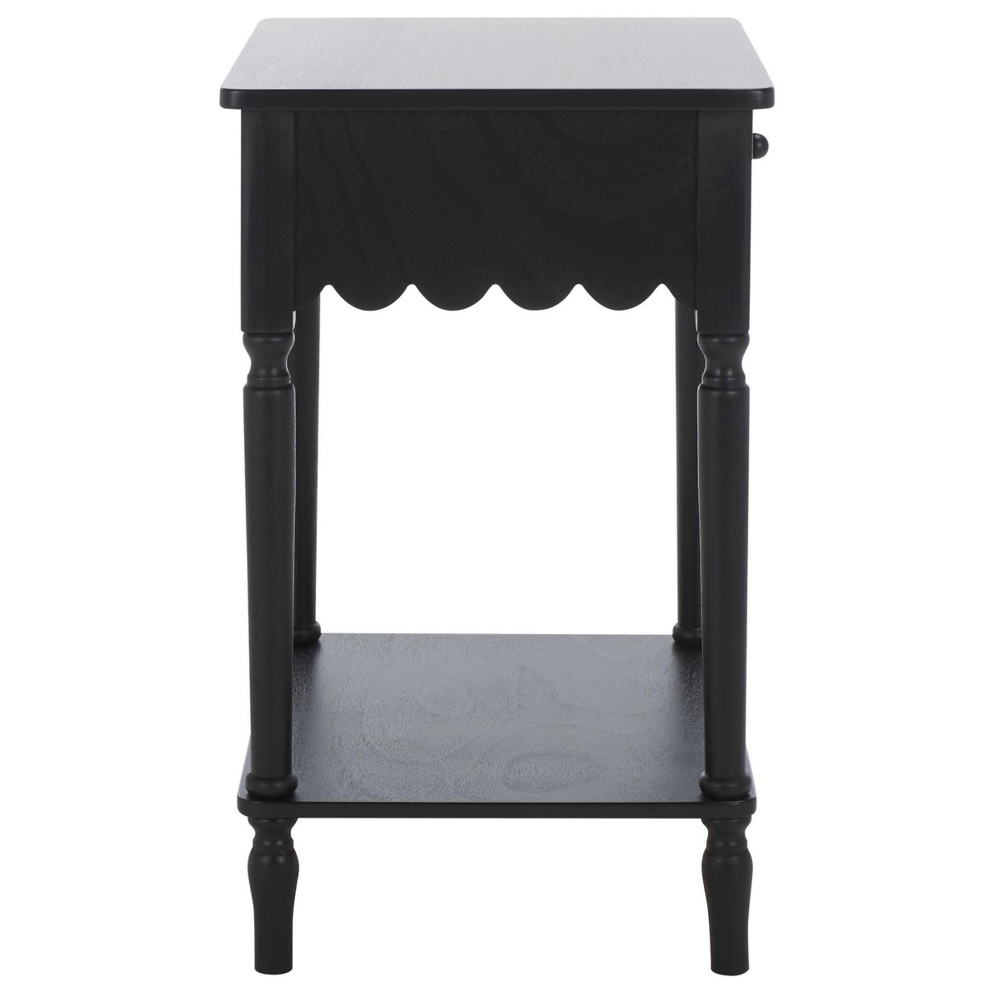 Safavieh Haven Top Drawer End Table in Matte Black