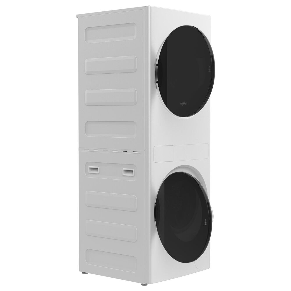 Whirlpool 2.7 Cu. Ft. Washer and 4.3 Cu. Ft. Electric Dryer Stack Laundry in White, , large