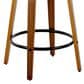 LumiSource Matisse 26" Swivel Counter Stool with Black Faux Leather Upholstery in Walnut and Black (Set of 2), , large