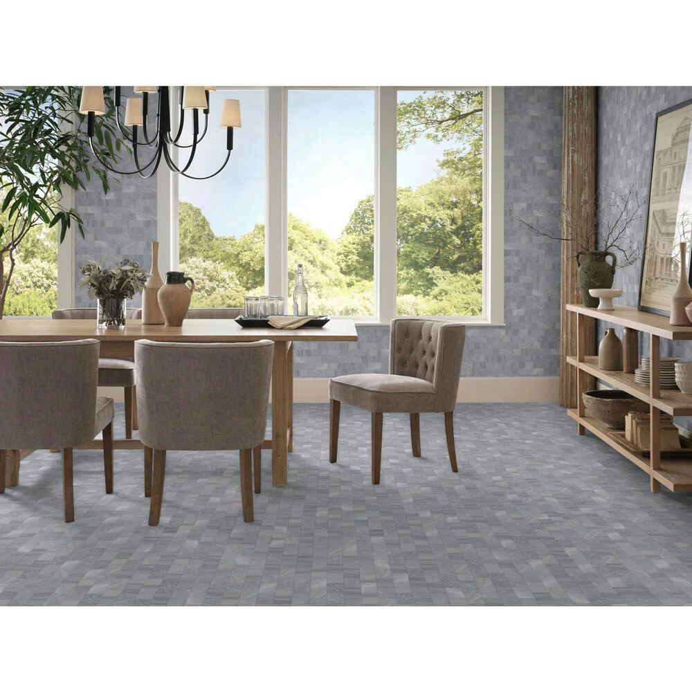 Shaw Eterna Como Bardiglio 2" x 4" on 12" x 12.5" Natural Stone Mosaic Sheet, , large