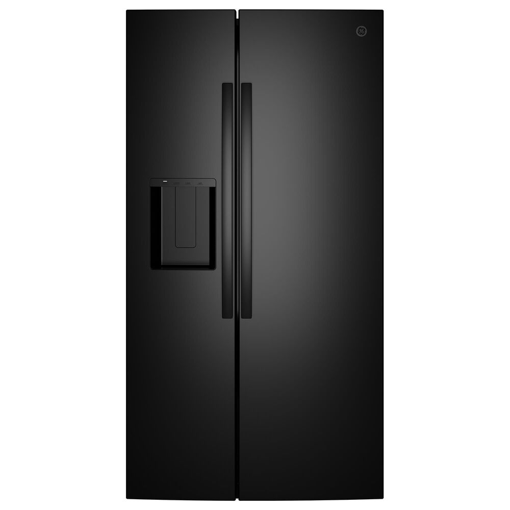 GE Appliances 24 Cu. Ft. Counter-Depth Side-By-Side Refrigerator with Extra Tall Dispenser and Energy Star in Black, , large