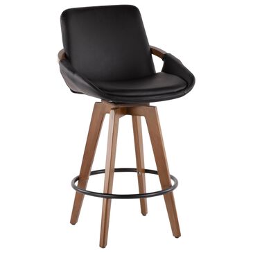 Lumisource Cosmo Counter Stool in Black, Walnut and Black, , large
