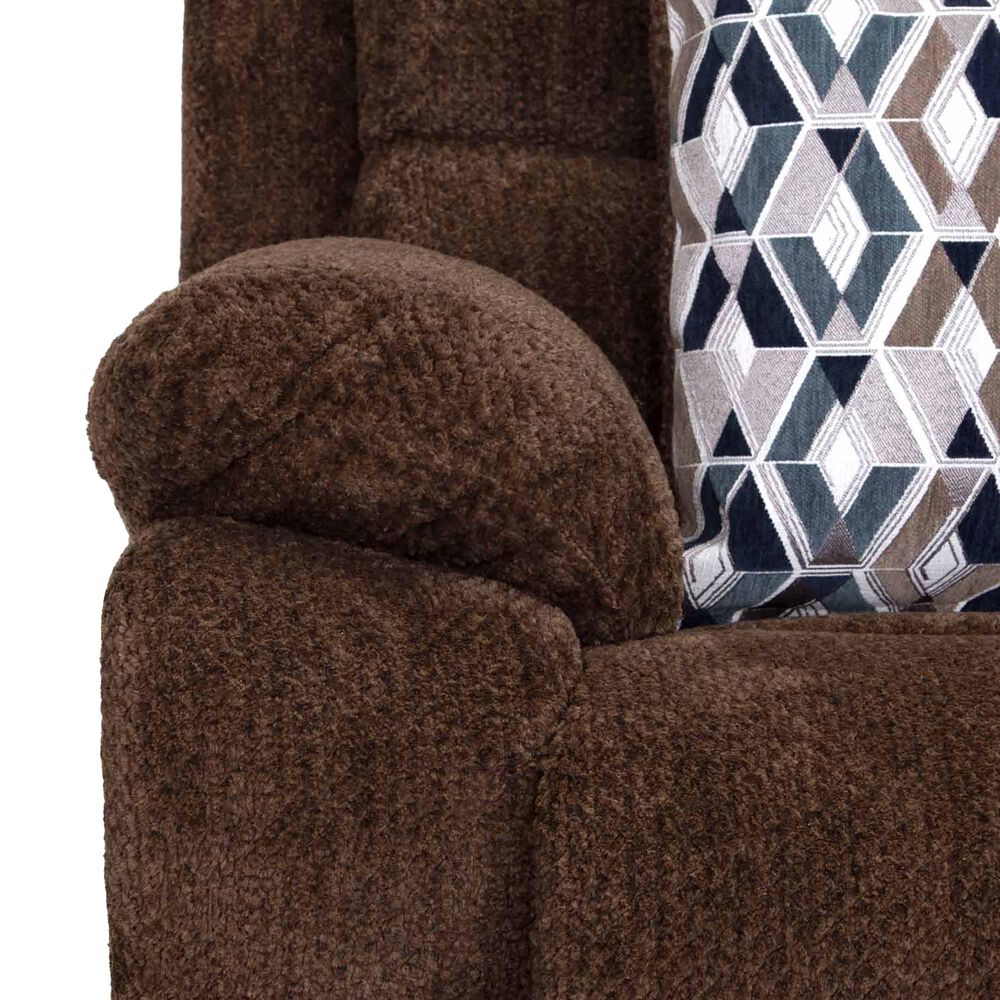 Moore Furniture Dayton Manual Rocking Loveseat with Nucleus Fudge Cushion in Black, , large