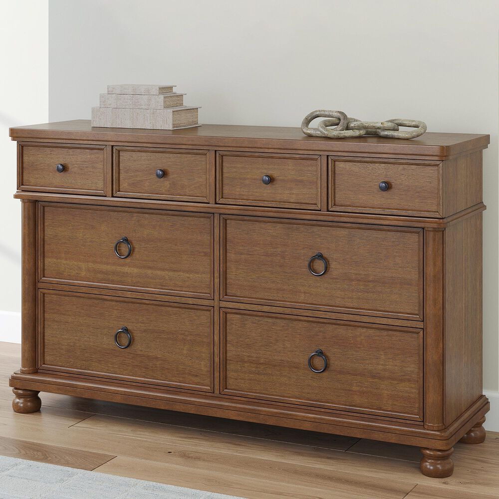 Ashley Rowlenstown 8-Drawer Dresser Only in Medium Brown, , large