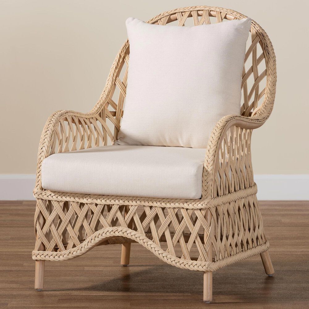 Baxton Studio Florence Arm Chair in Neutral, , large