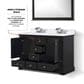 Lexora Home Dukes 48" Double Bathroom Vanity in Espresso with 2 cm White Carrara Marble Top and Rectangular Sinks, , large