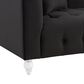 Tov Furniture Bea Stationary Loveseat in Black Velvet, , large