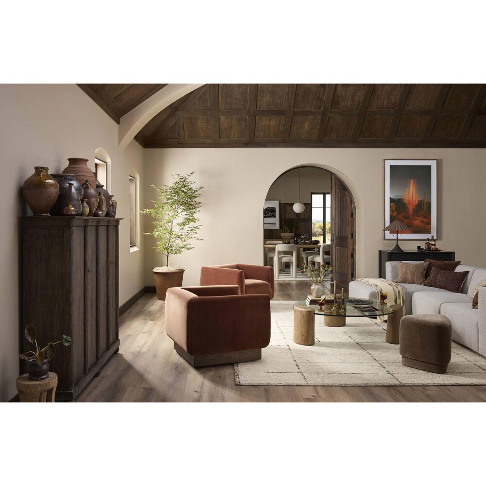 Four Hands Juno Coffee Table-Drifted Oak Veneer-Tempered Glass, , large