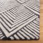 Safavieh Micro-Loop MLP151H 9" x 12" Charcoal and Ivory Area Rug, , large