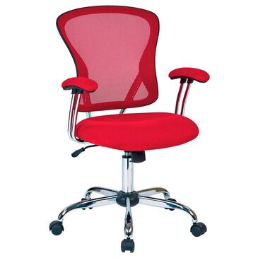 OSP Home Juliana Task Chair in Red Mesh, , large
