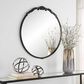 Uttermost 30" Round Wall Mirror in Satin Black, , large