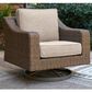Ashley Laguna Heights Patio Swivel Lounge Chair in Beige, , large
