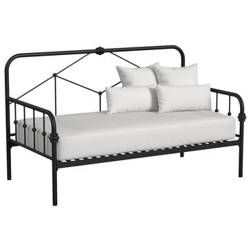 Accentric Approach Twin Farmhouse Metal Daybed in Black, , large