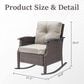 Sunwell Garden Patio Rocking Chair in Beige, , large