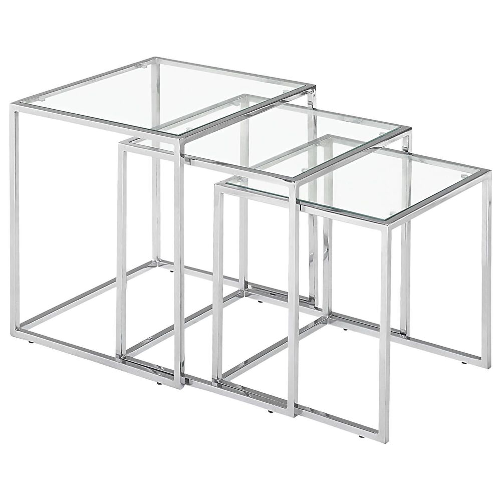 Zuo Modern Pasos Nesting Tables in Chrome and Silver, , large