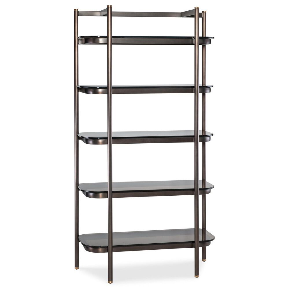 Hooker Furniture Grayson 5-Shelf Etagere in Black and Gold, , large