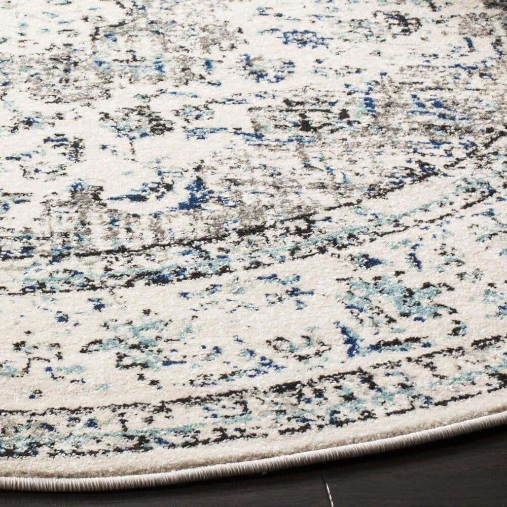 Safavieh Evoke EVK220D-5R 5&#39;1&quot; Round Grey/Ivory Area Rug, , large