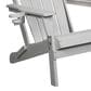 Hearth and Haven 34" Outdoor Folding Adirondack Chair with Cup Holder in White, , large
