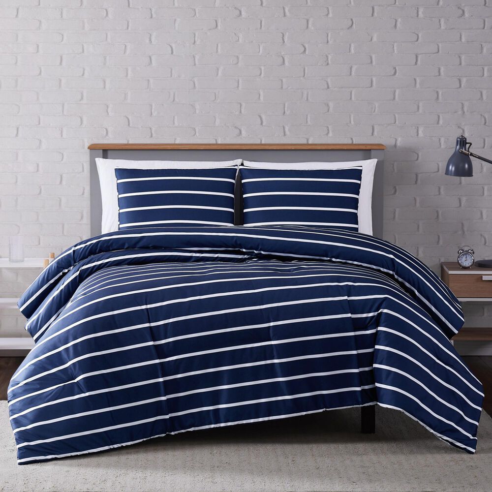 Pem America Truly Soft Maddow 3-Piece King Comforter Set in Navy, , large