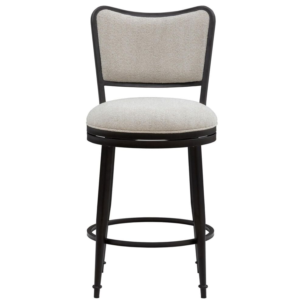 Armen Living Baxter Swivel Counter Height Stool in Cream, , large