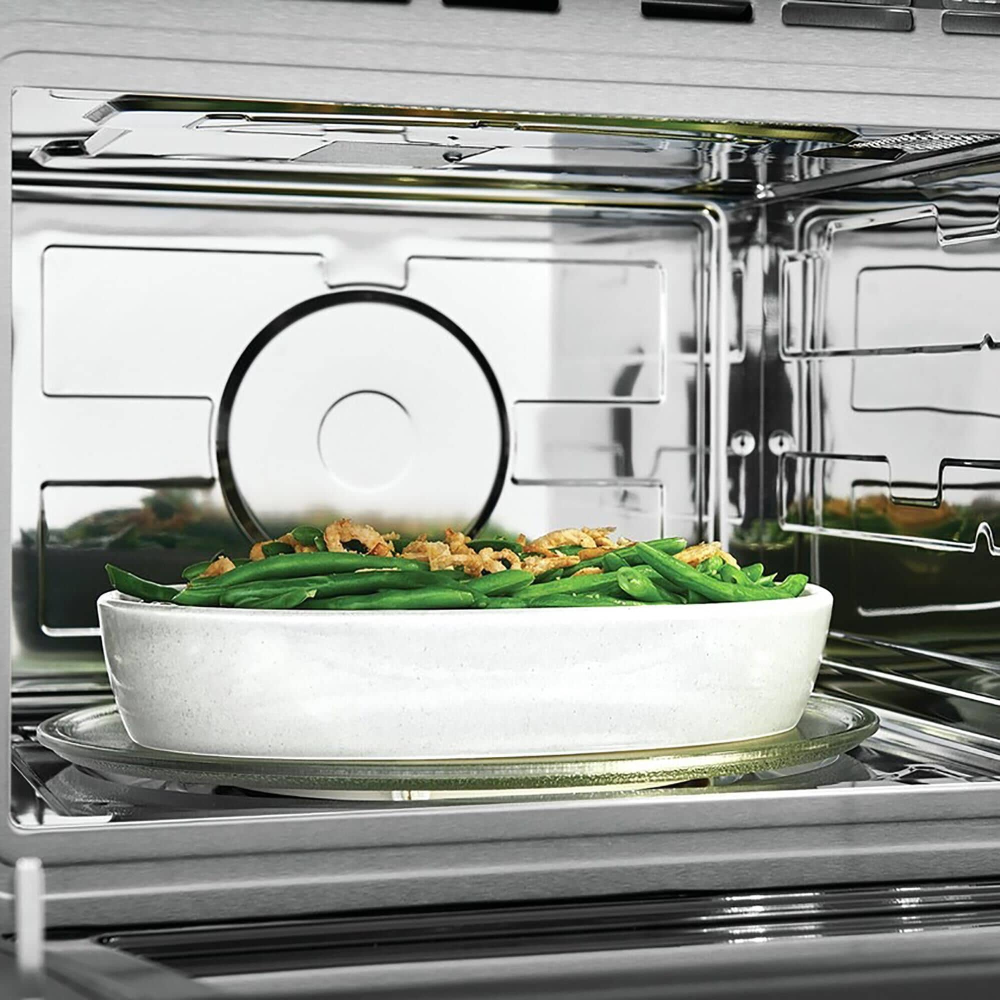 Built in microwave with outlet pull down door