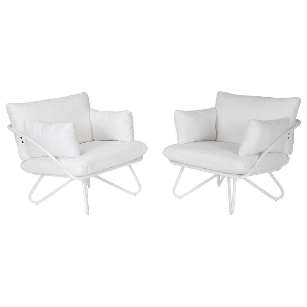 DHP Teddi Lounge Chair in White (Set of 2), , large