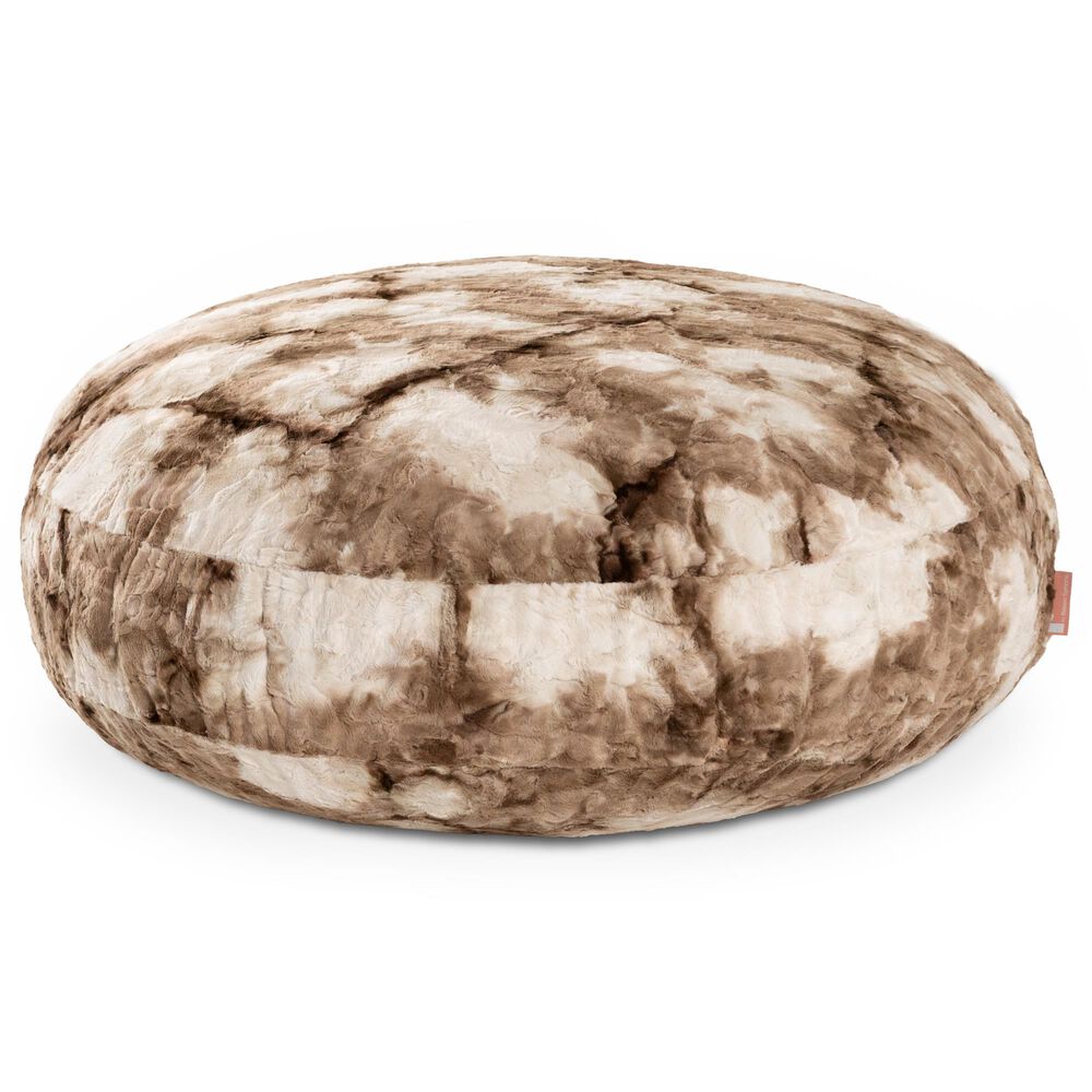 Jaxx Lil" Cuddler Cocoon Jr Kids Faux Fur Bean Bag Lounger in Tie-Dye Coca Mocha, , large