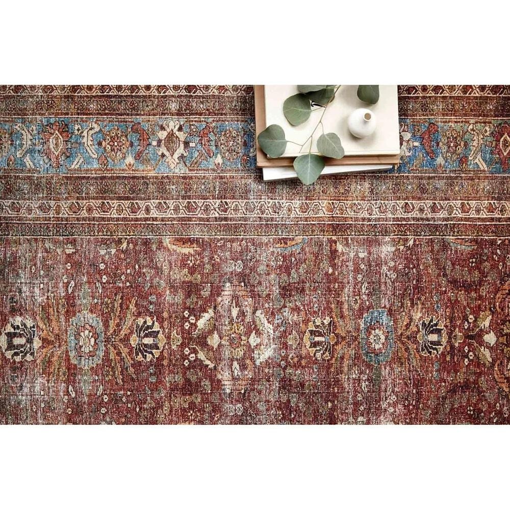 Loloi II Layla LAY-01 9&#39; x 12&#39; Brick and Blue Area Rug, , large