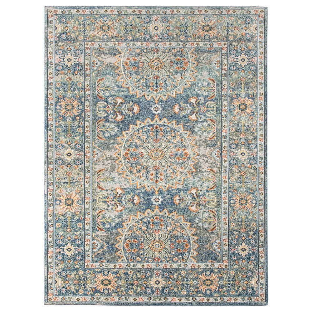 Amer Rugs Bohemian 7"9" x 9"9" Blue Area Performance Rug, , large