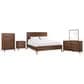 Riva Ridge Jasper 5 Piece California King Panel Bedroom Set in Modern Walnut, , large