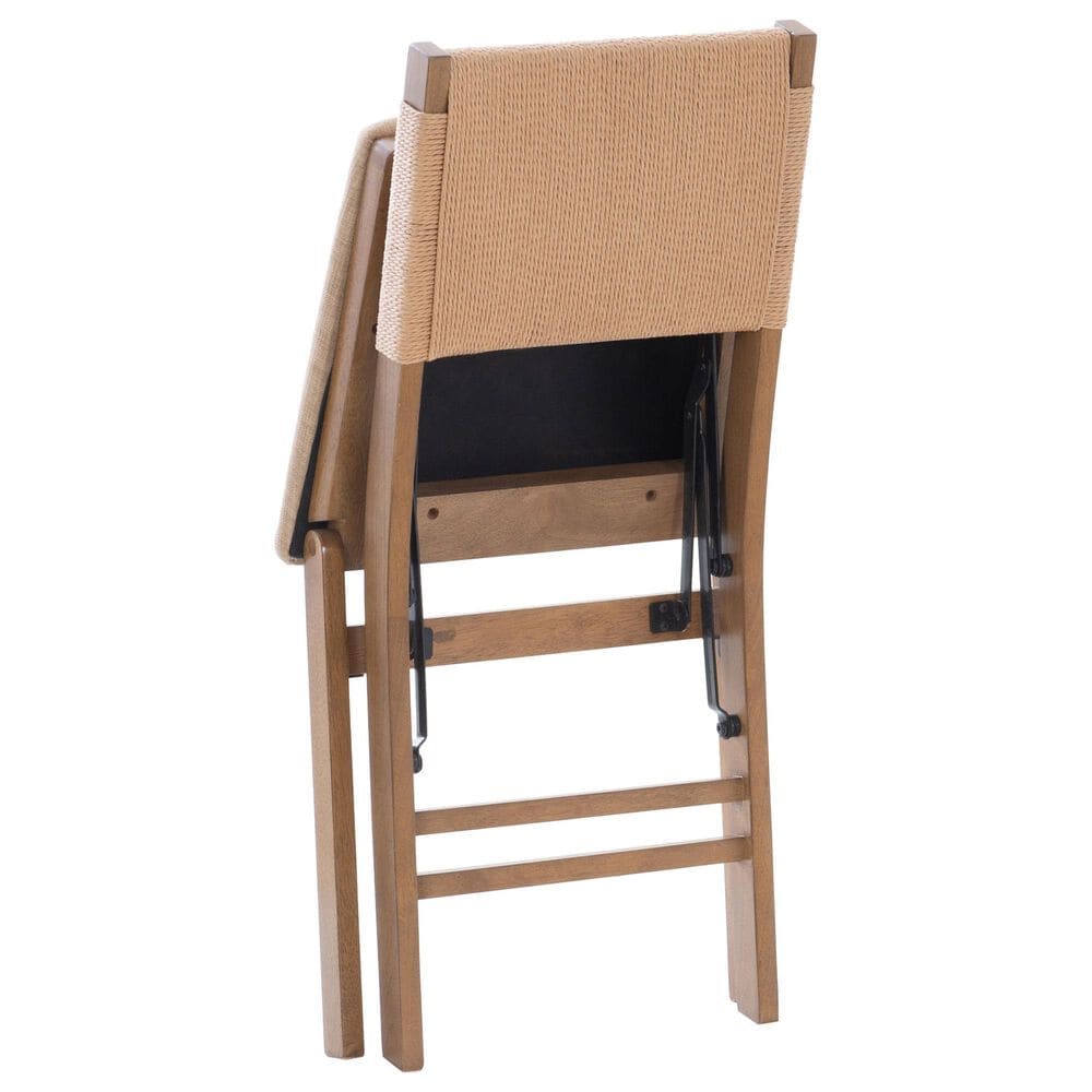 Linon Home Decor Norway Folding Chair in Natural, , large