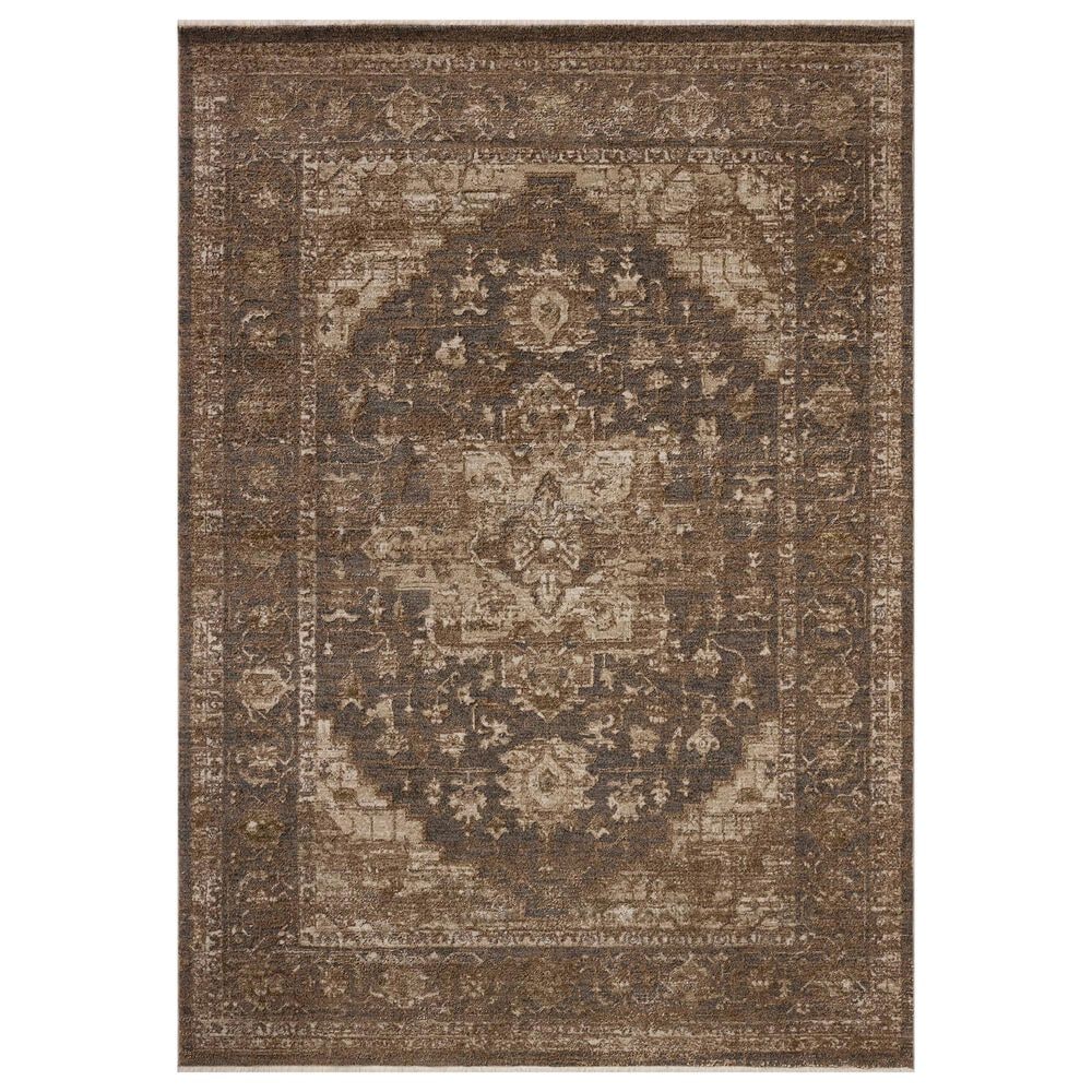 Loloi Haywood Charcoal and Mocha 6"7" x 9"2" Area Rug, , large