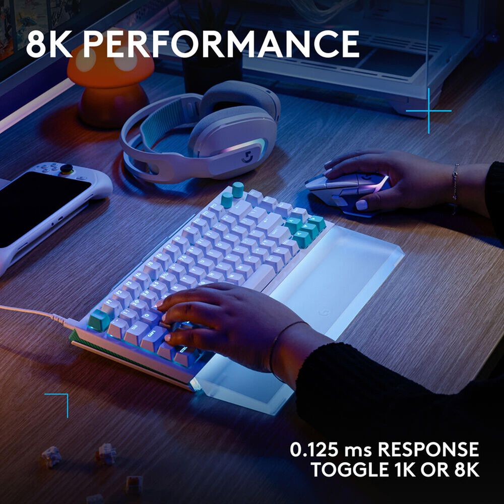 Logitech G512 X 75 Dual Swap Mechanical Gaming Keyboard with Linear Switches in White, , large