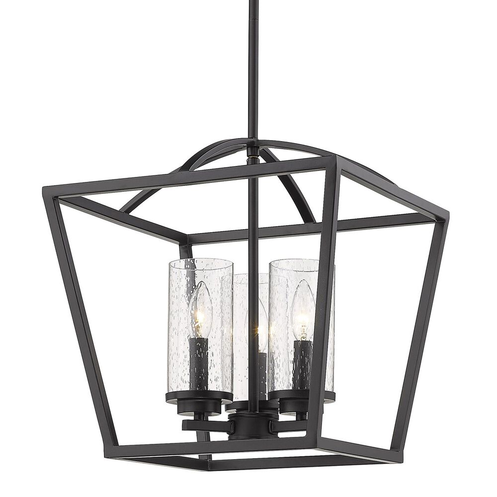 Golden Lighting Mercer 3-Light Pendant in Matte Black, , large