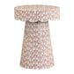 Linden Boulevard Capiz Bow Side Table in Pink, , large