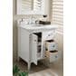 James Martin Vanities Palisades 30" Single Bathroom Vanity in Bright White with 3 cm White Zeus Quartz Top and Rectangular Sink, , large
