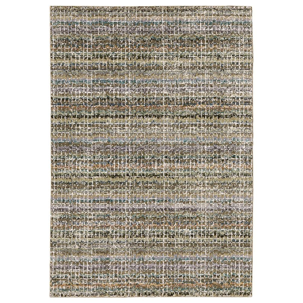 Oriental Weavers Atlas Stripe 747A0 1"10" x 3"2" Green Scatter Rug, , large