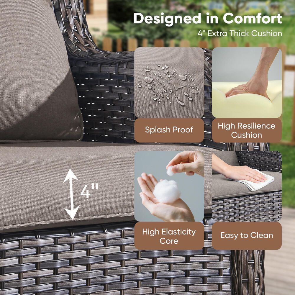 Sunwell Garden Patio Chair in Gray (Set of 2), , large